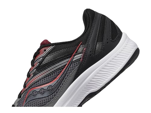 Saucony Men's Cohesion 15 Sneaker, Charcoal/Red, 10.5