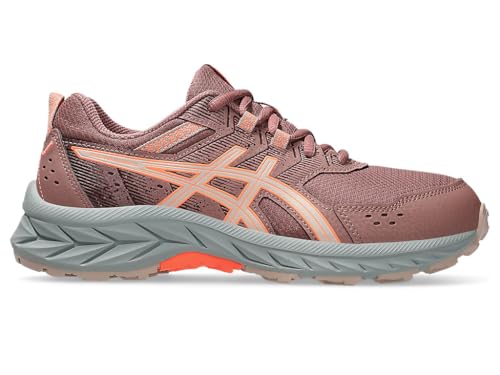 ASICS Kid's PRE Venture 9 Grade School Trail Running Shoes, 6.5, Rubble RED/Fawn