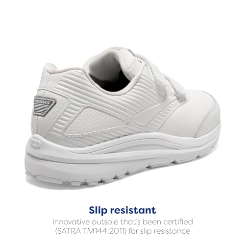Brooks Women's, Addiction Walker V-Strap 2 Walking Shoe White 10 B