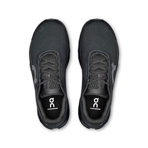 On Men's Cloudmonster 1 Sneakers, Black | Black, 11.5 Medium US
