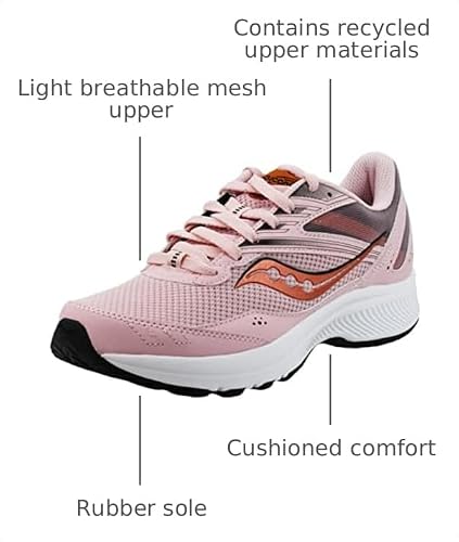 Saucony Women's Cohesion 15 Sneaker, Pink, 9