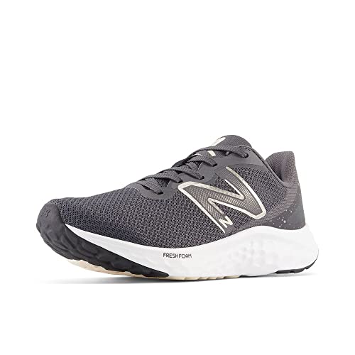 New Balance Women's Fresh Foam Arishi V4 Running Shoe, Magnet/Team Cream/Light Gold Metallic, 6.5 Wide