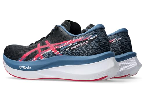 ASICS Women Magic Speed 4 Running Shoe, BLACK/WINTER SEA, 11
