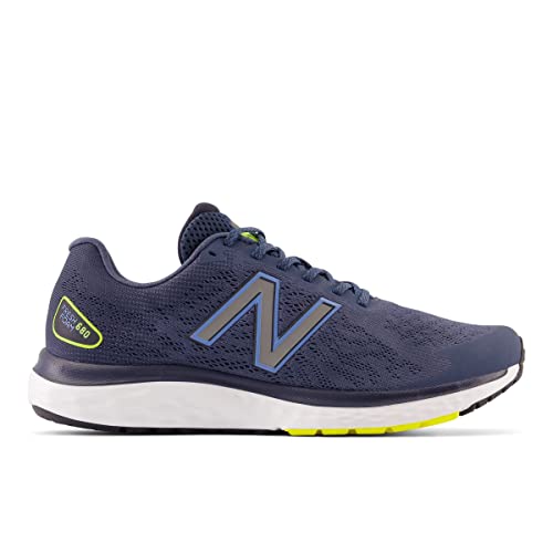 New Balance mens 680 V7 Running Shoe 10 X-Wide Navy/Yellow