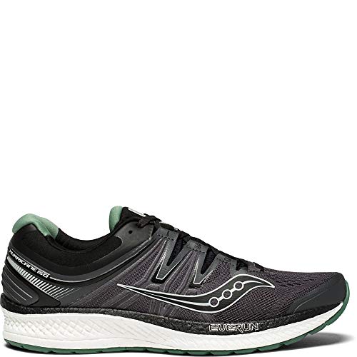 Saucony Men's Hurricane ISO 4 Running Shoe, Black/Grey, 8 Medium US