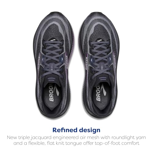 Brooks Women’s Ghost 18 Neutral Running & Walking Shoe - Ebony/Folkstone/Metallic - 6 Wide