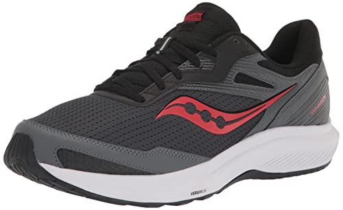 Saucony Men's Cohesion 16 Shoes, Shadow/red S, 11.5 W