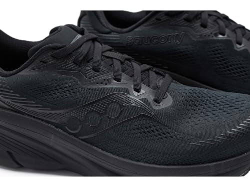 Saucony Men's Guide 19 Sneaker, Black/Black/Black, 10.5