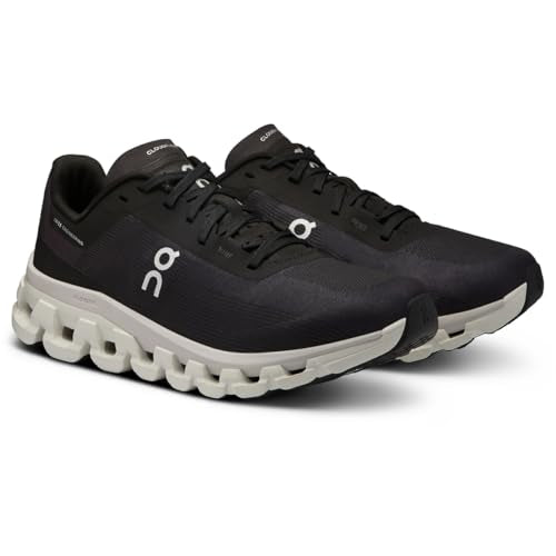 On Cloudflow 4 3WD30110299 Textile Synthetic Womens Trainers - Black White - 9.5 US
