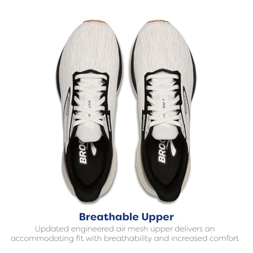 Brooks Men’s Anthem 7 Neutral Running Shoe - White/Black/Tan - 13 Medium