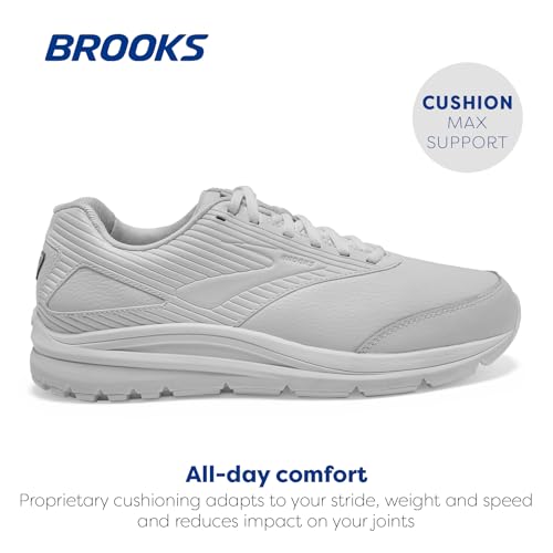 Brooks Women's Addiction Walker 2 Walking Shoe - White/White - 8 X-Wide