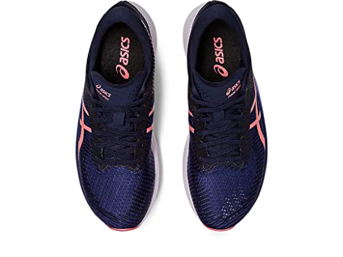 ASICS Women's Magic Speed 2 Running Shoes, 6.5, Indigo Blue/Papaya