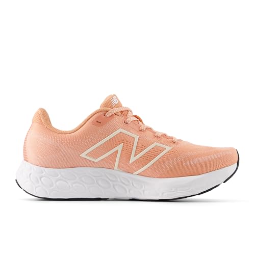 New Balance Women's Fresh Foam 680 V8 Running Shoe, Peach Nectar/White/Permafrost, 8 M
