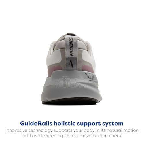 Brooks Women’s Ariel GTS 26 Supportive Running & Walking Shoe - Oyster Mushroom/Alloy/Pink - 9 Medium