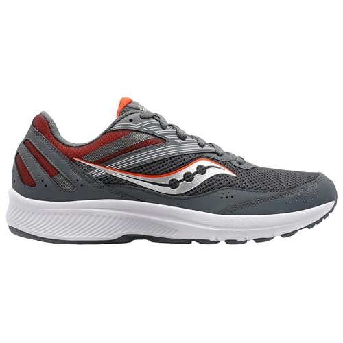 Saucony Men's Cohesion 15 Sneaker, Shadow/Poppy, 9