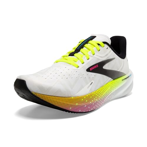 Brooks Men’s Hyperion Max Neutral Running Shoe - White/Black/Nightlife - 9 Medium