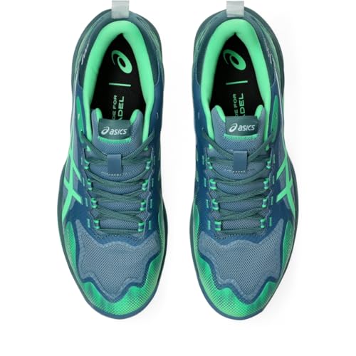 ASICS Men's SONICSMASH FlyteFoam Tennis Shoes, 8.5, SABA Blue/Vital Green