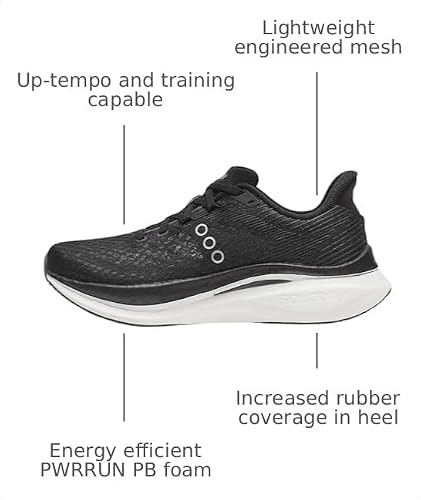 Saucony Men's Endorphin Speed 5 Sneaker, Black/White, 11