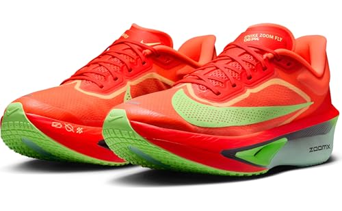 Nike Zoom Fly 6 Men's Road Racing Shoes (Bright Crimson/Lime Blast/Mint Foam/Cave Purple) Size 7