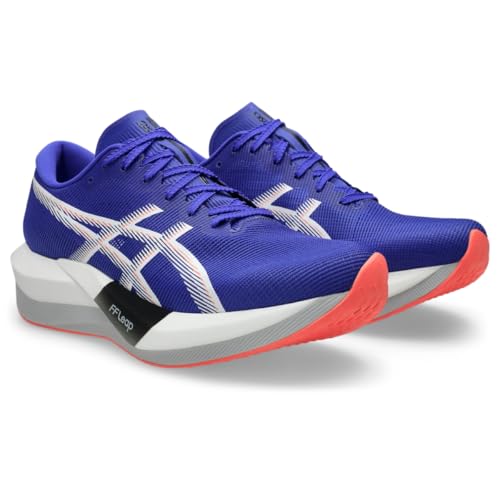 ASICS Unisex Magic Speed 5 Running Shoes, 12.5M / 14W, Cobalt Burst/White