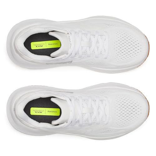 Saucony Women's Guide 19 Sneaker, White/Gum, 8.5
