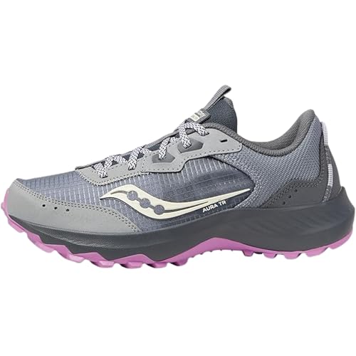 Saucony Women's Aura Tr Sneaker, Fossil/Grape, 11