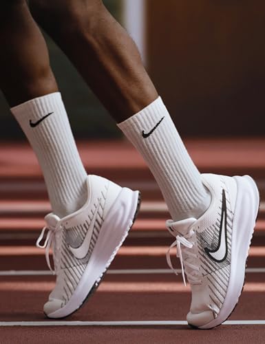 Nike Men's Run Defy Road Running Shoes, White/Black, 11