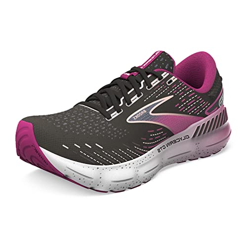 Brooks Women's Glycerin GTS 20 Supportive Running Shoe - Black/Fuchsia/Linen - 7.5 Medium