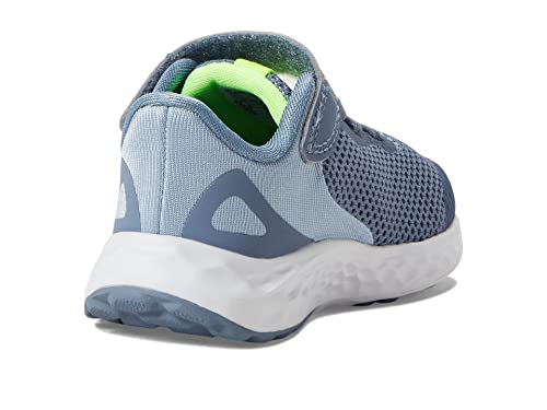 New Balance Kid's Fresh Foam Arishi V4 Hook & Loop Running Shoe, Arctic Grey/Pixel Green/True Red, 3 Wide US