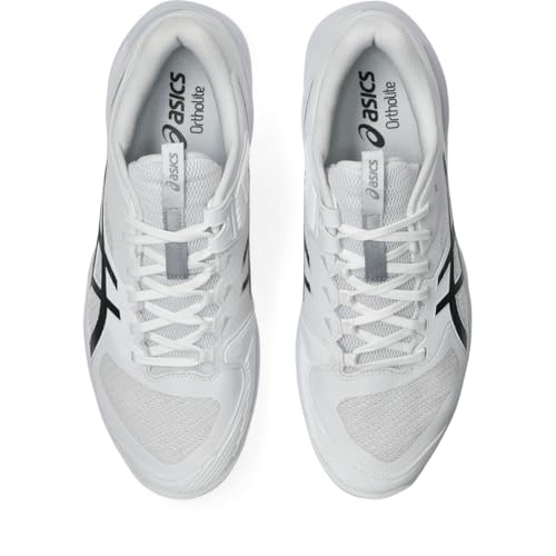 ASICS Men's Solution Speed FlyteFoam 4 Tennis Shoes, 15, White/Black