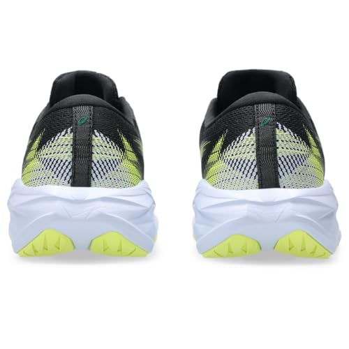 ASICS Kid's NOVABLAST 5 Grade School Running Shoe, 5, Black/Citron