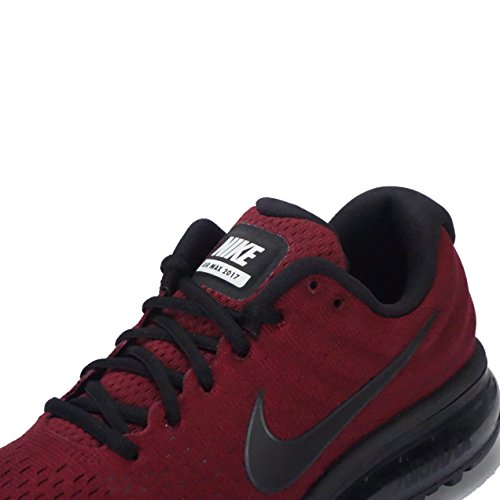 Nike Mens Air Max 2017 Low Top Lace Up Running Sneaker (9, Team Red/Black-Dark Grey)