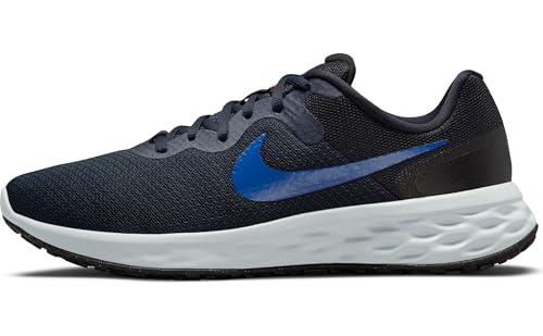 Nike Men's Revolution 5 Flyease Running Shoe, Dk Obsidian Hyper Royal Black Grey Fog Hyper Crimson, 7.5 UK