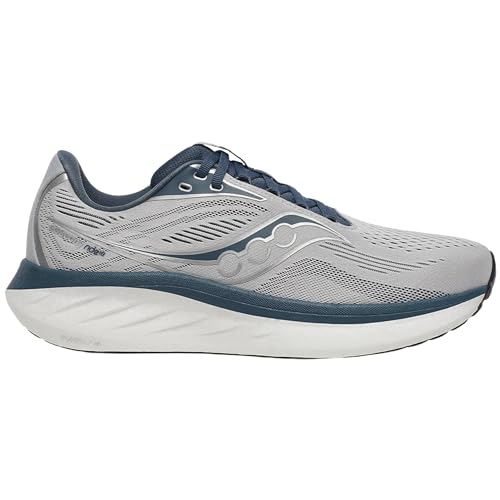 Saucony Men's Ride 18 Sneaker, Cloud/Dusk, 7