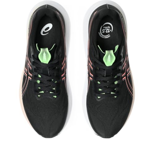 ASICS Women's GT-2000 14 Running Shoes, 8.5, Black/Sun Coral
