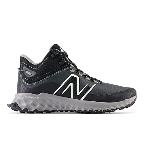 New Balance Men's Fresh Foam Garoe Mid V1 Trail Running Shoe, Blacktop/Shadow Grey/Sea Salt, 7.5 M