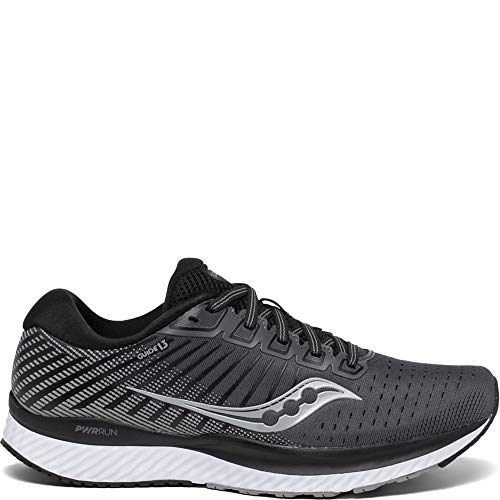 Saucony Women's Guide 13 Sneaker, Black/White, 5.5