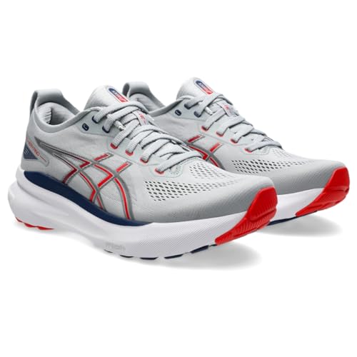 ASICS Men's Gel-Kayano 31 Running Shoes, 11.5, Piedmont Grey/Fiery RED