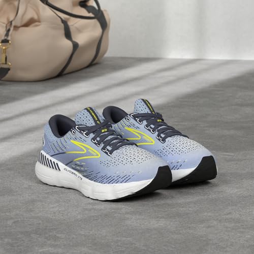 Brooks Women's Glycerin GTS 20 Supportive Running Shoe - Light Blue/Peacoat/Nightlife - 8.5 Medium