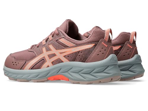 ASICS Kid's PRE Venture 9 Grade School Trail Running Shoes, 6.5, Rubble RED/Fawn