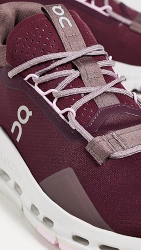 On Women's Cloudnova 2 Sneakers, Maroon/Peony, 7.5 Medium US