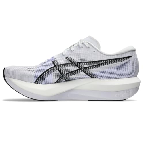ASICS Unisex Magic Speed 5 Running Shoes, 9.5M / 11W, White/Black