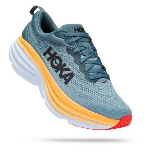 HOKA Bondi 8 Men's Performance Road Running Shoes Sneakers (Goblin Blue/Mountain Spring, US Footwear Size System, Adult, Men, Numeric, Medium, 10)