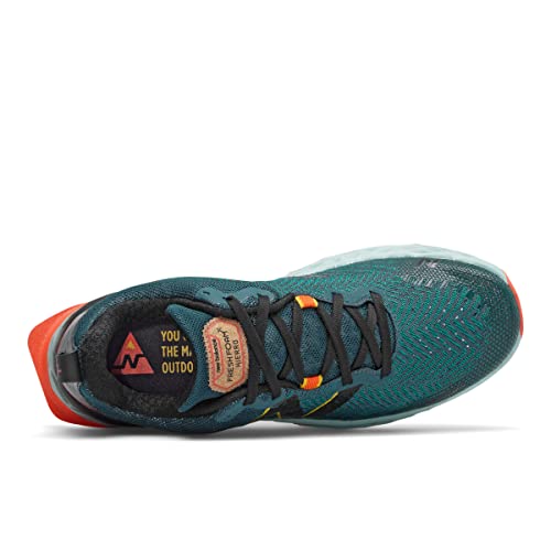 New Balance Men's Fresh Foam Hierro V6 Trail Running Shoe, Mountain Teal/Blaze, 12 Medium