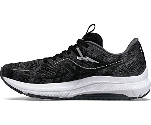 Saucony Omni 21 Men's Running Shoe, Black/White, 10