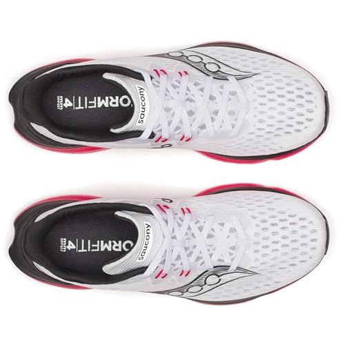 Saucony Men's Kinvara 16 Sneaker, White/Red, 11