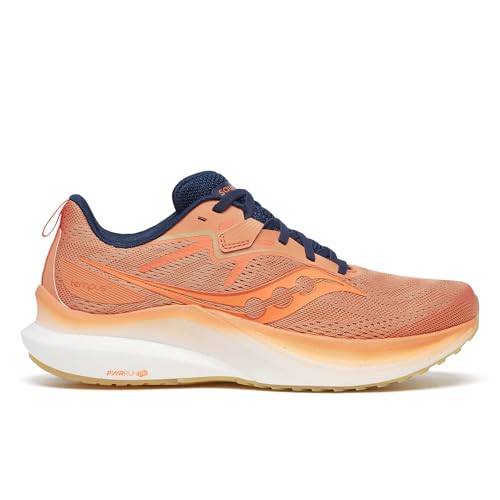 Saucony Men's Tempus 2 Sneaker, Rust/Navy, 15