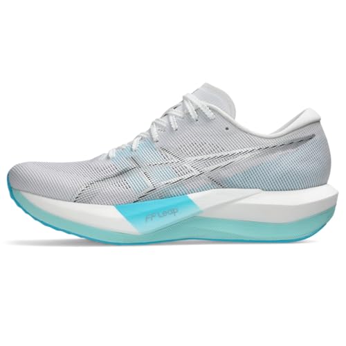 ASICS Unisex Magic Speed 5 Running Shoes, 5M / 6.5W, White/Pure Silver