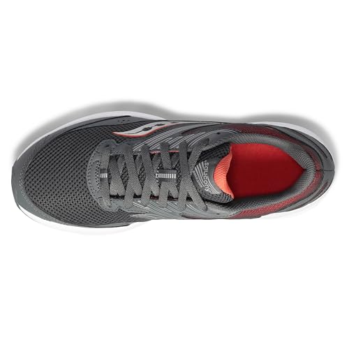 Saucony Men's Cohesion 15 Sneaker, Shadow/Poppy, 11