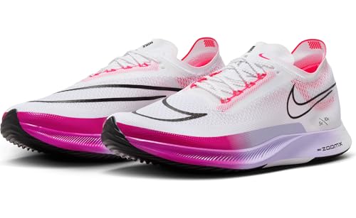 Nike Streakfly Men's Road Racing Shoes (DJ6566-104, White/Vivid Grape/Purple Agate/Black) Size 12